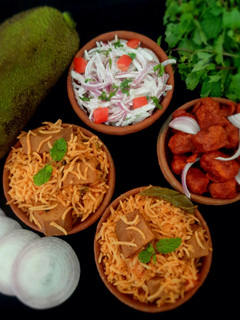 A picture of Raw jackfruit Biryani.