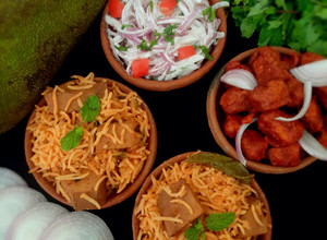 A picture of Raw jackfruit Biryani.
