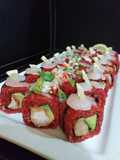 Sushi color red avocado