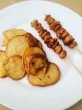 Brochetas de pollo apanados...