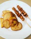 Brochetas de pollo apanados...