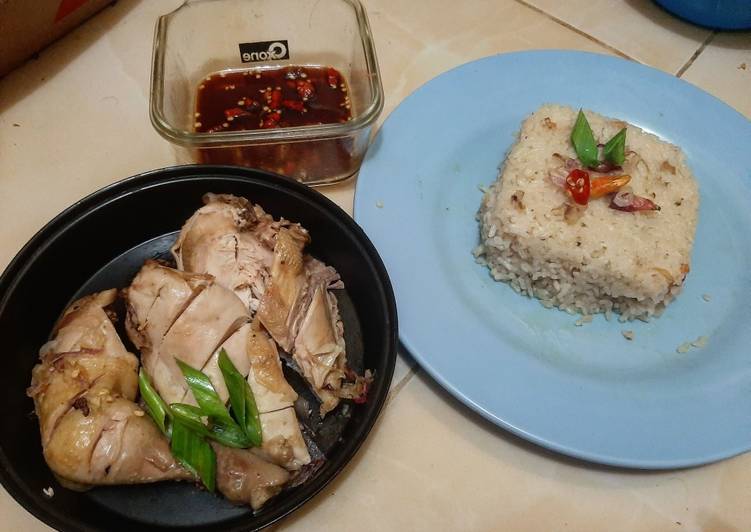 Resep Nasi Ayam Hainan Rice Cooker Enak Banget