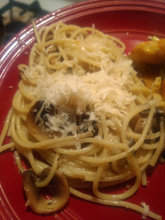 A picture of Light Mushroom Pasta.