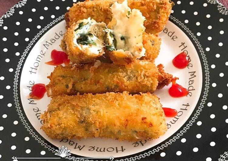 Cara Gampang Membuat Cheese Spinach Crispy Anti Gagal