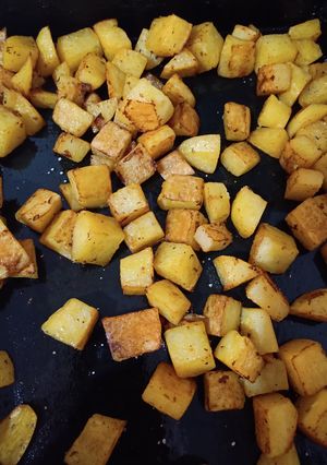 Una foto de Falsas papas fritas saborizadas low fat! (Horneadas)