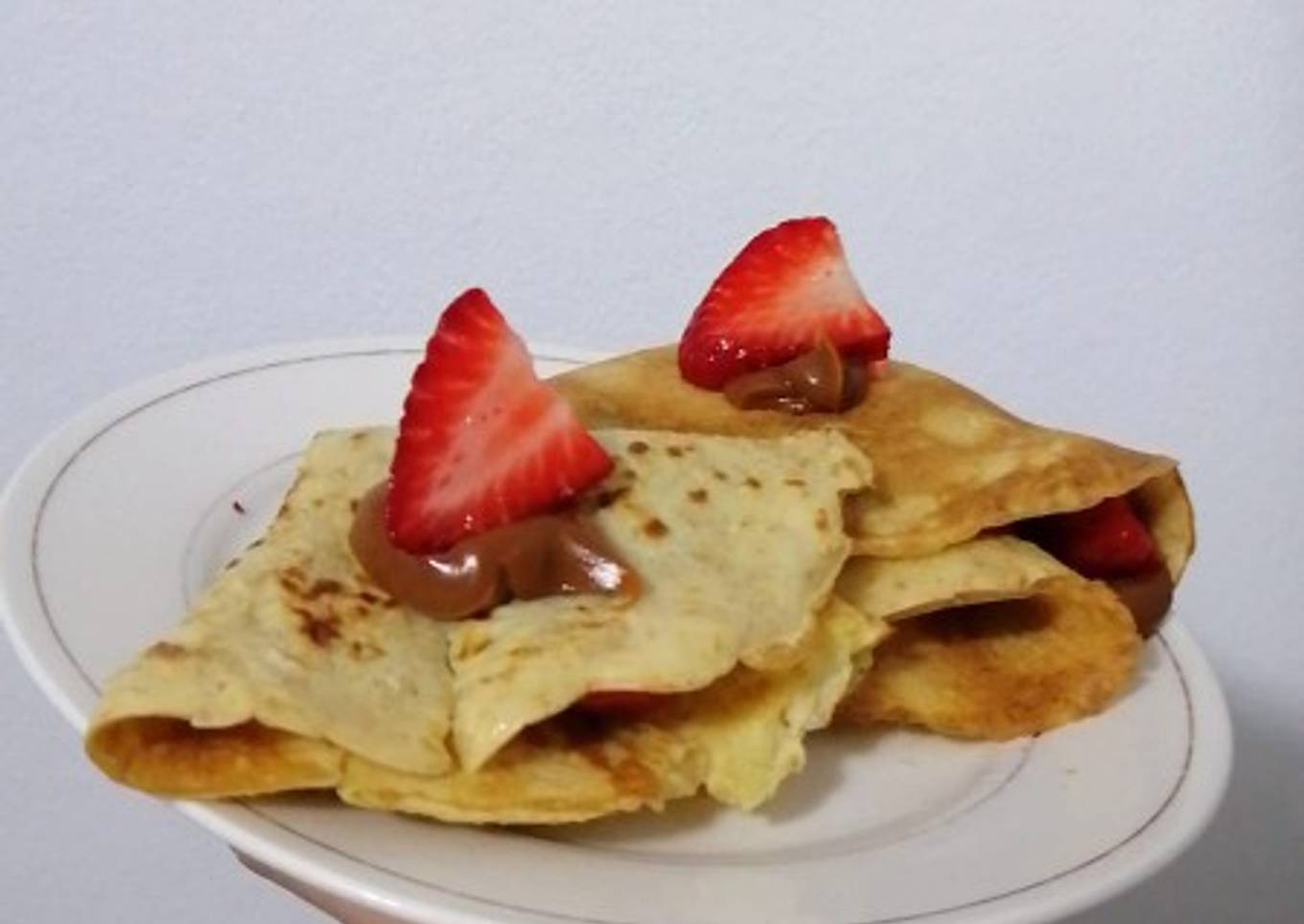 Creps de avena con manjar y fresas 🍓