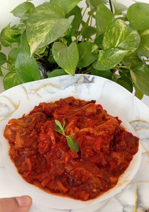 عکسی از دستور یتیمچه بادمجان یه ناهار فوری و خوشمزه 😋