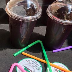 A picture of Zobo (hibiscus drink).
