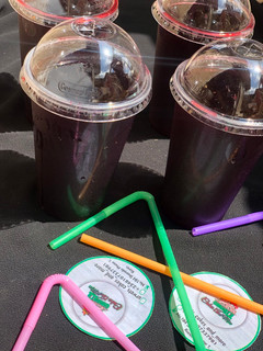 A picture of Zobo (hibiscus drink).