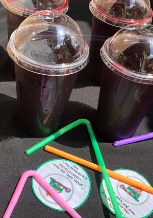 A picture of Zobo (hibiscus drink).