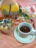 Merenda proteica con mirtilli in friggitrice ad aria