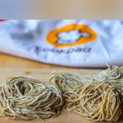 A picture of Homemade egg noodles.