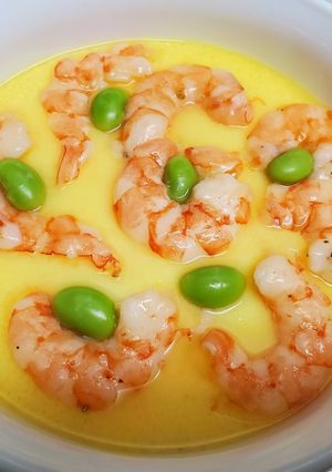 青豆蝦仁蒸蛋 的食譜成品照片
