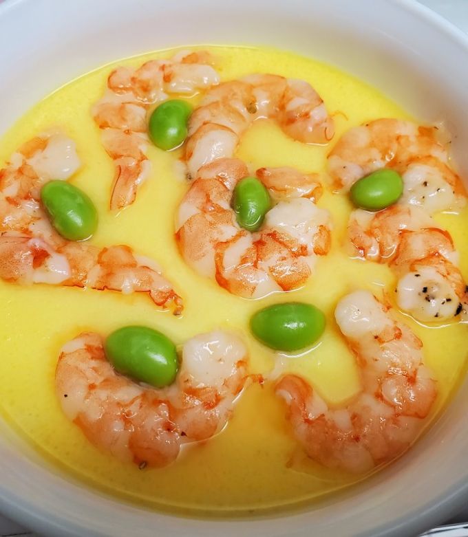 青豆蝦仁蒸蛋 的食譜成品照片