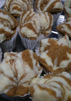 Foto resep Bolu kukus zebra
