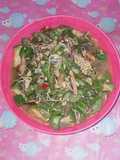 Masakan rumahan sederhana Tumis kisik ikan asin rebus