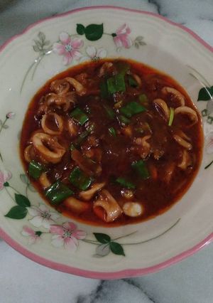 Foto resep Cumi saos padang ky seafood pinggirjalan