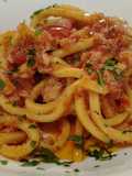 Tonnarelli Freschi con Polpa di Granchio sfumato al Cognac e Pomodorini Freschi