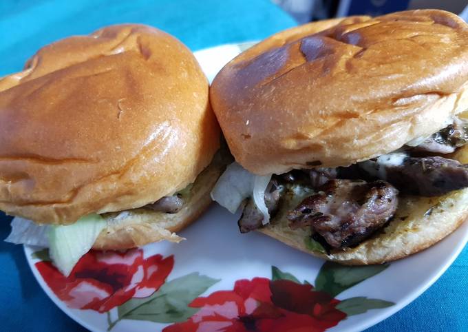 Simple Way to Prepare Speedy Lamb and mint on a Brioch Buns