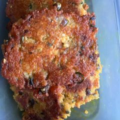A picture of Prawn and red lentils patties.