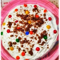 Creamy Rainbow Cake ! A picture of Creamy Rainbow Cake !.