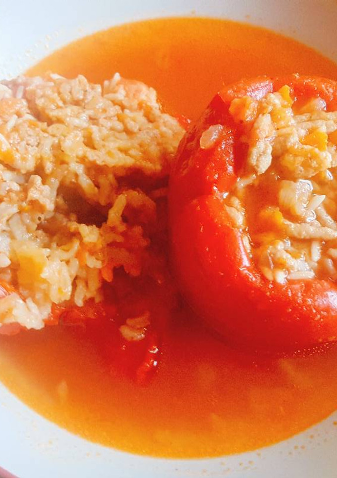 Una foto de Pimiento relleno al estilo de mi madre