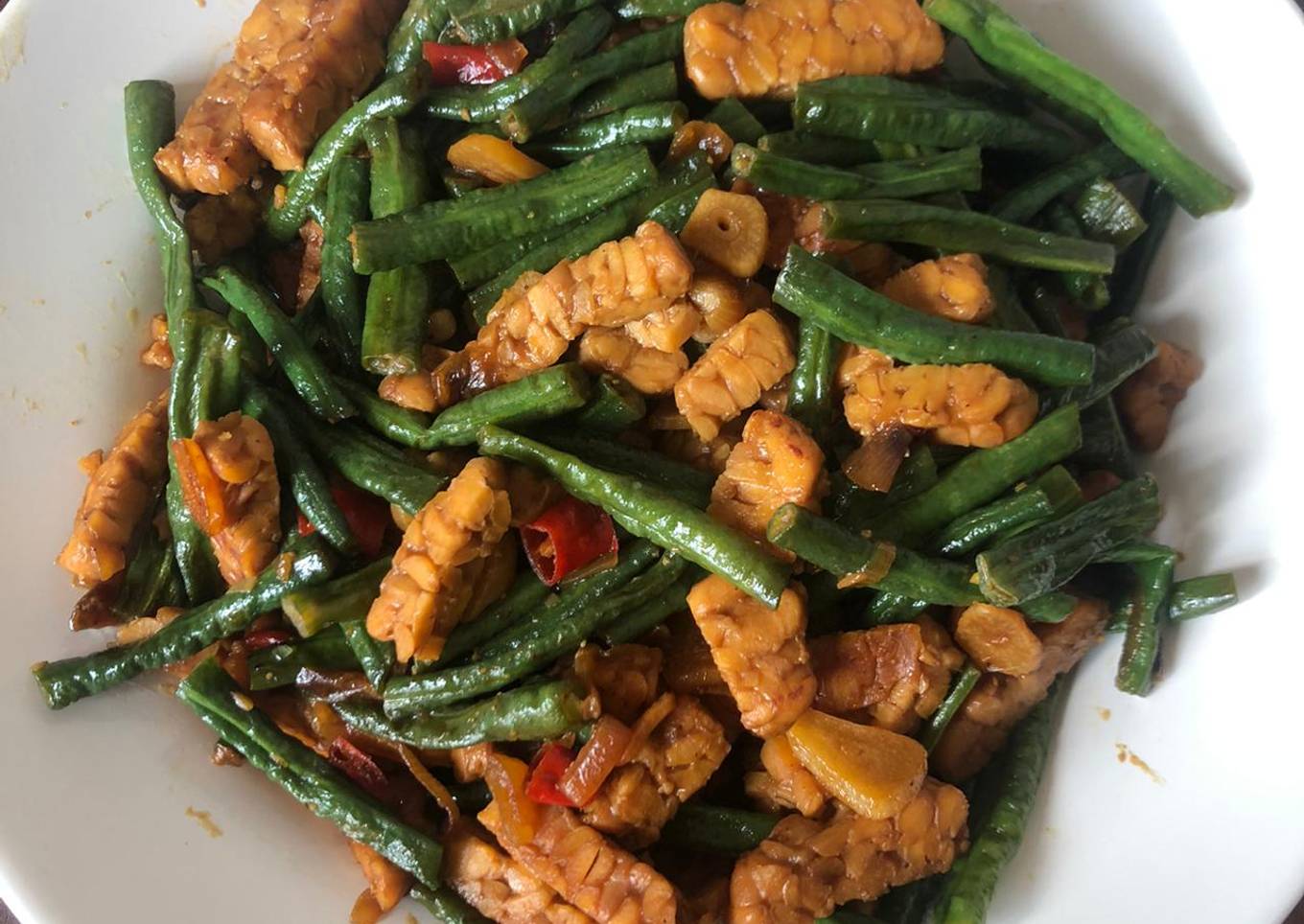 Kacang Panjang & Tempe Kecap | mediocrecook malewife