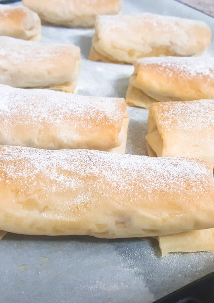 Una foto de Strudel de manzana y pasas (principiantes)