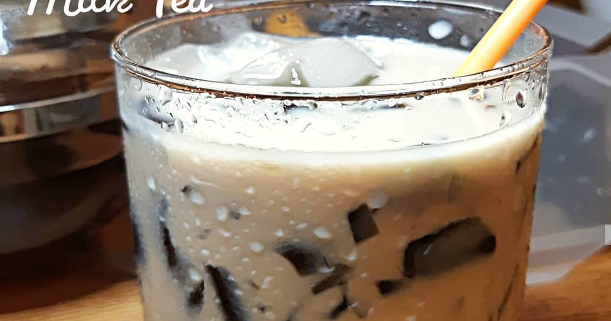 Resep Grass Jelly milk tea oleh Tjemilan Warung || Windy - Cookpad