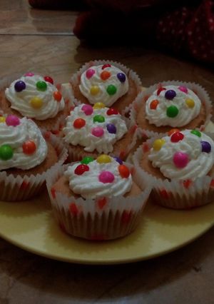 Foto resep Cup cake rainbow chip
