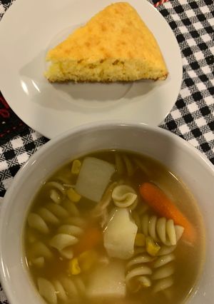 A picture of Chicken Vegetable Soup.