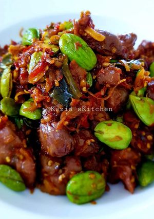 A picture of SAMBAL SERE AMPELA AYAM (SPICY CHICKEN GIZZARD).