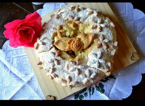 Una foto de Galette de pera y manzana🍐🍎