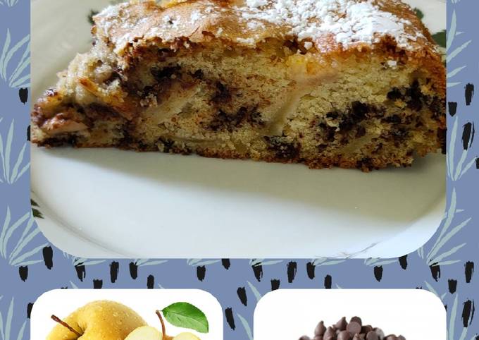 Gâteau aux pommes pépites chocolat