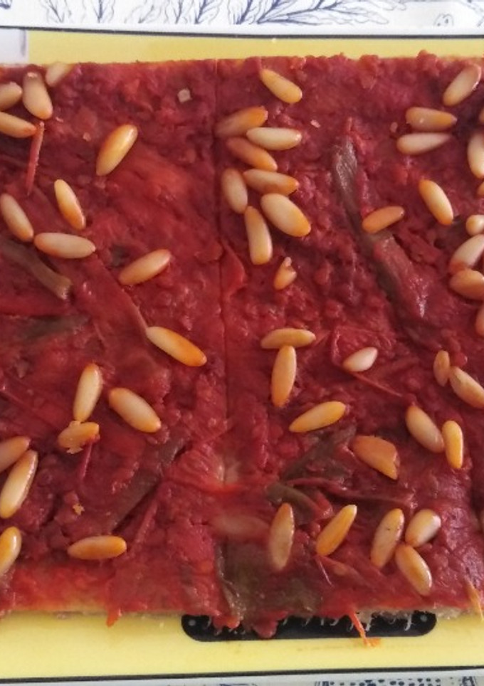 Una foto de Coca de tomate