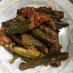 A picture of Bharwa bhindi.