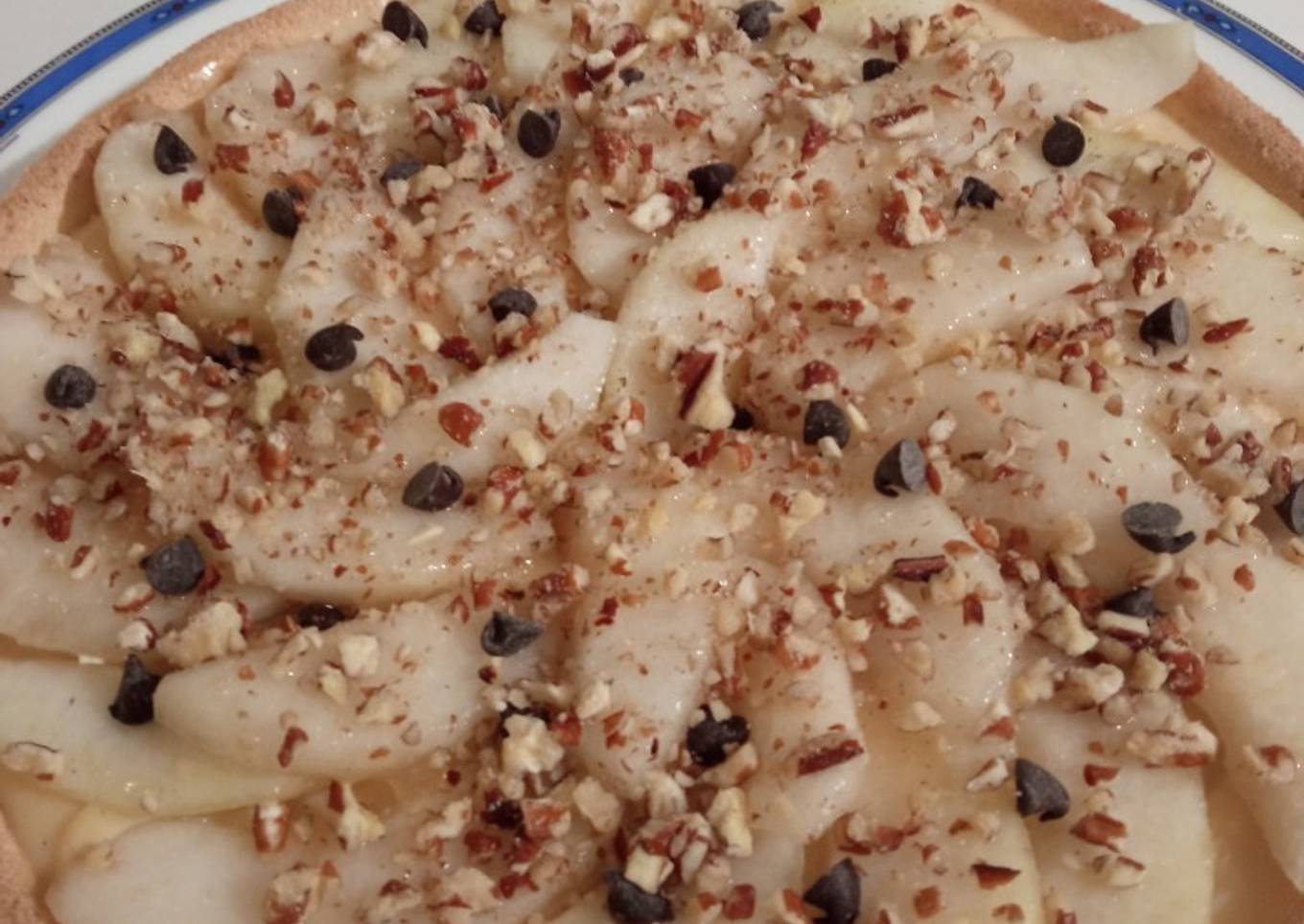 Tarte poires vanille et noix de pécan