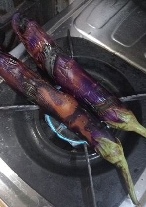 Foto resep Terong bakar + cocol sambal bawang