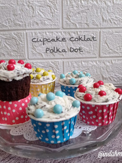 Foto resep Cupcake Coklat Polka Dot