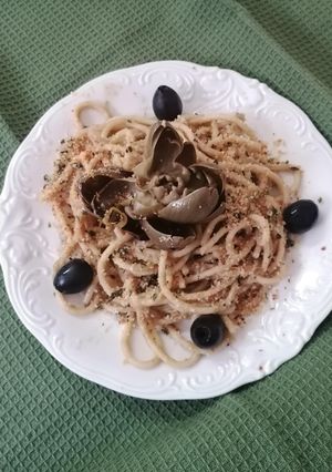 Foto di Spaghetti Risottati con Crema di Carciofi