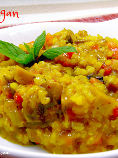 Una foto de Arroz guisado con seitán