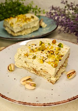 Pisztáciás tiramisu (cukormentes) recept fotója