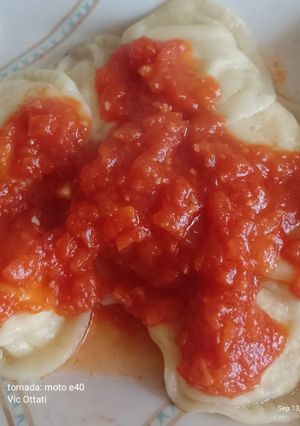 Una foto de Sorrentinos veganos de tofu y puerro