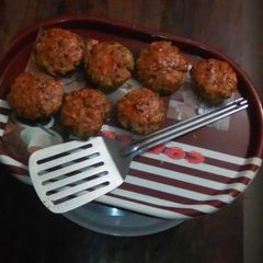 A picture of GREEN BANANA +GREEN GRAMS KEBAB.