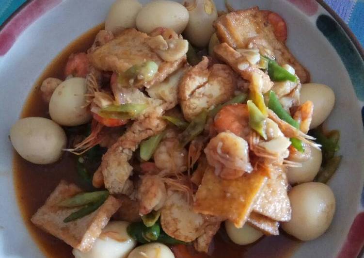 Udang campur masak saori