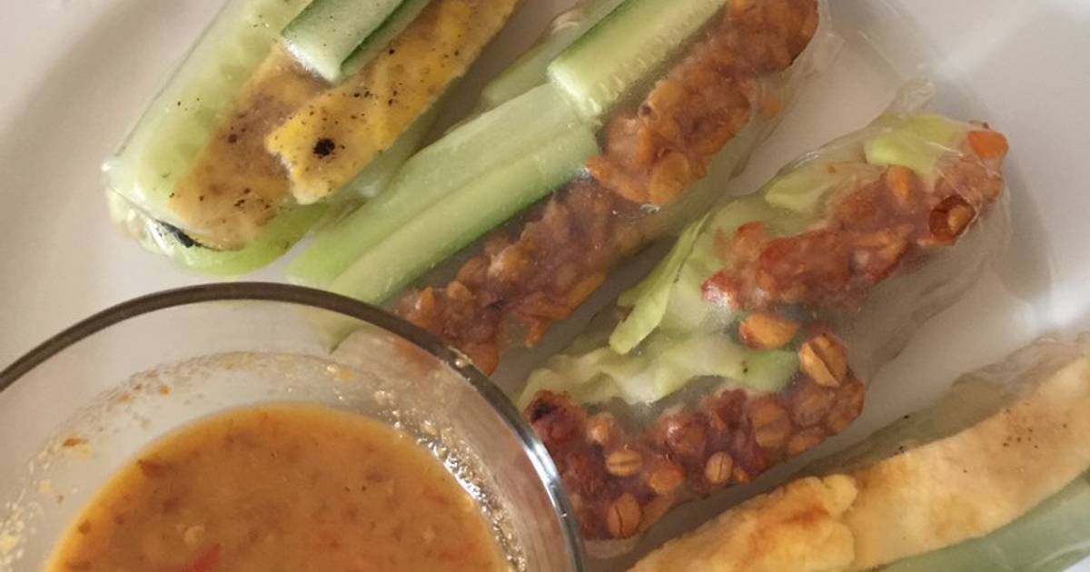 Resep Lumpia Basah Dengan Sambel Kacang Almond Untuk Diet Oleh Imay Sudarmo Cookpad