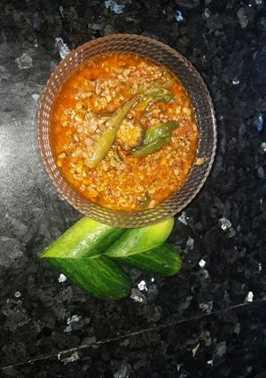 A picture of Karahi qeema.