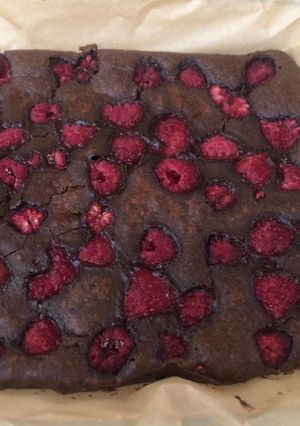 Málnás brownie recept fotója
