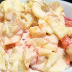 Creamy fruit chaat A picture of Creamy fruit chaat.