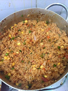 A picture of Veggies jollof Rice.